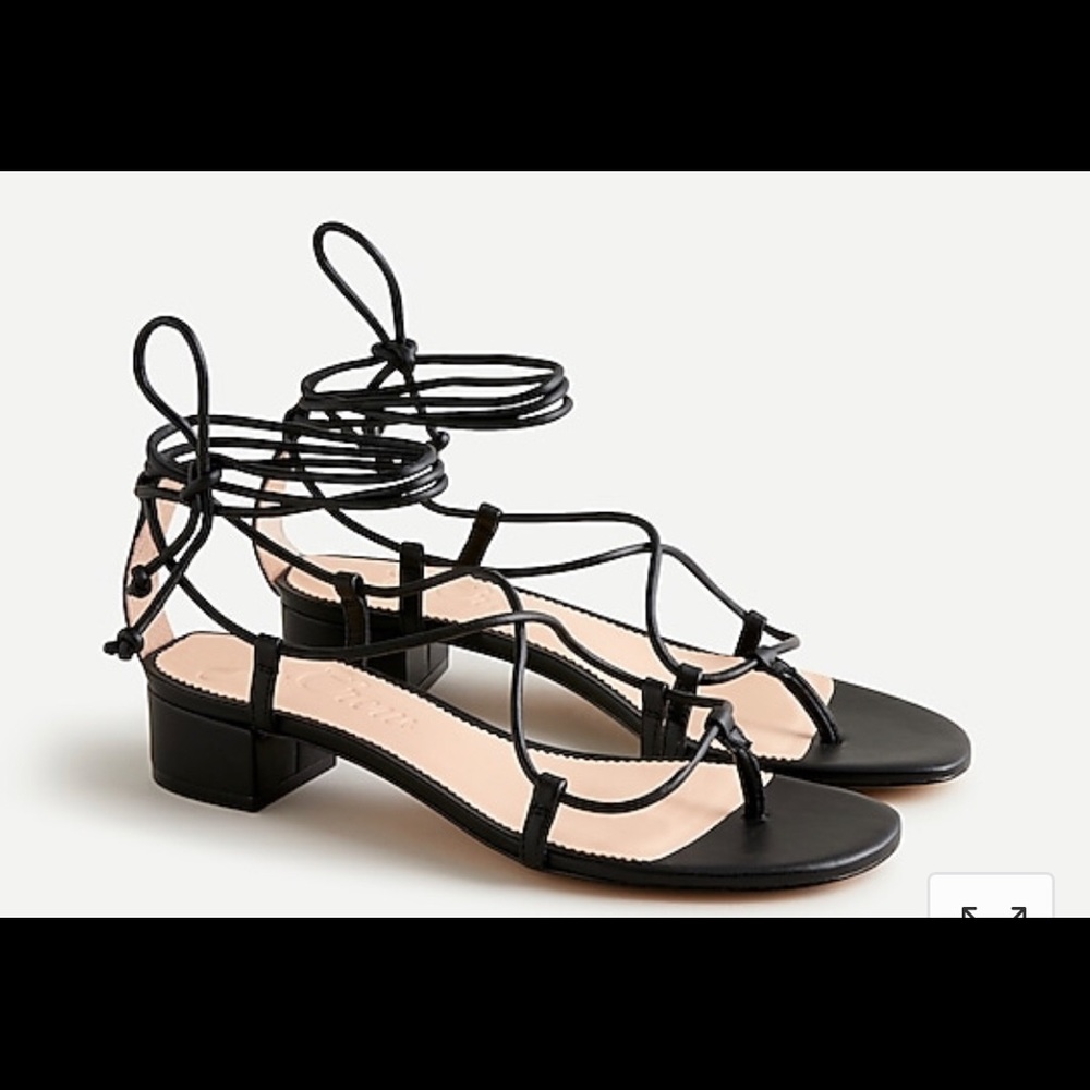 J. Crew Strappy Sandals Lace Up Leather NEW 7.5